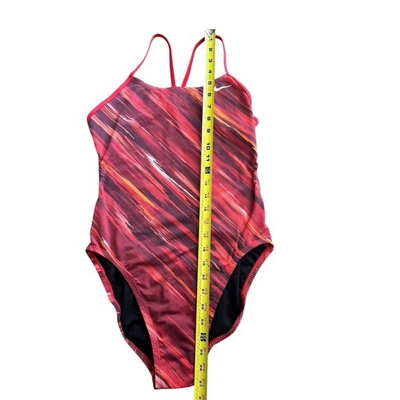 Nike Swimming Swim Suit Bathing Top Tankini NWT Womens Sz 8 Multicolor Abstract - Picture 2 of 8